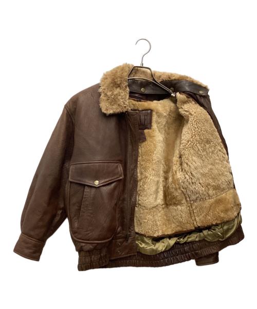 DAF（ダフ）DAF (ダフ) レザーフライトジャケット USA製 ブラウン サイズ:SIZE Sの古着・服飾アイテム
