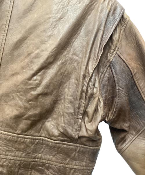 DAF（ダフ）DAF (ダフ) レザーフライトジャケット USA製 ブラウン サイズ:SIZE Sの古着・服飾アイテム