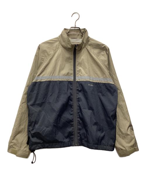 stussy（ステューシー）stussy (ステューシー) ナイロントラックジャケット ベージュ×ネイビー サイズ:SIZE Mの古着・服飾アイテム