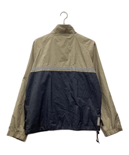 stussy（ステューシー）stussy (ステューシー) ナイロントラックジャケット ベージュ×ネイビー サイズ:SIZE Mの古着・服飾アイテム