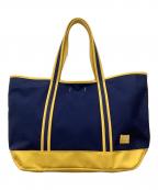 PORTER GIRLポーターガール）の古着「トートバッグ BOYFRIEND TOTE」｜ネイビー×イエロー