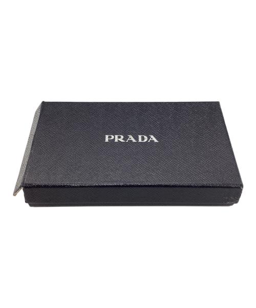 PRADA（プラダ）PRADA (プラダ) ラウンドファスナー財布 レッド×オレンジの古着・服飾アイテム