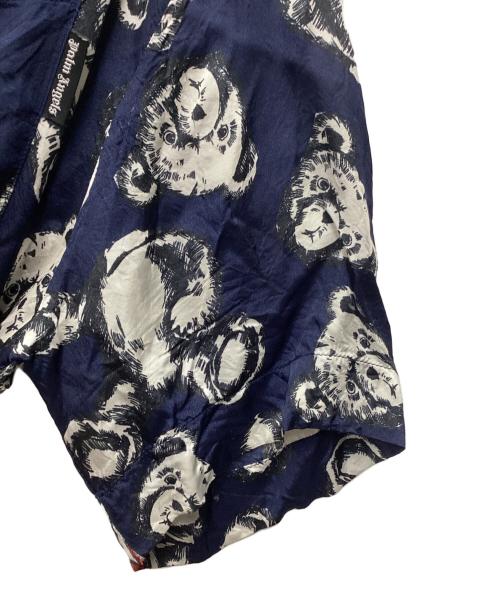 Palm Angels（パーム エンジェルス）Palm Angels (パーム エンジェルス) 半袖シャツ bear in love bowling shirt ネイビー サイズ:SIZE 50の古着・服飾アイテム