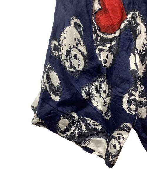 Palm Angels（パーム エンジェルス）Palm Angels (パーム エンジェルス) 半袖シャツ bear in love bowling shirt ネイビー サイズ:SIZE 50の古着・服飾アイテム