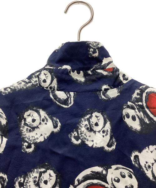 Palm Angels（パーム エンジェルス）Palm Angels (パーム エンジェルス) 半袖シャツ bear in love bowling shirt ネイビー サイズ:SIZE 50の古着・服飾アイテム