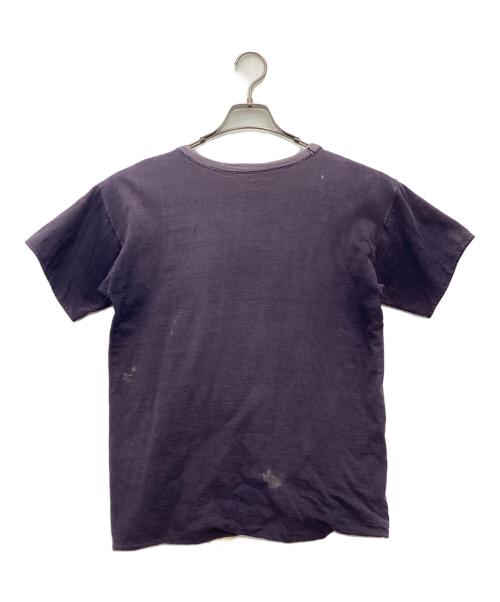 Champion（チャンピオン）Champion (チャンピオン) ランタグリバーシブルTシャツ 推定50’s vintage イエロー×ネイビー サイズ:SIZE 不明の古着・服飾アイテム