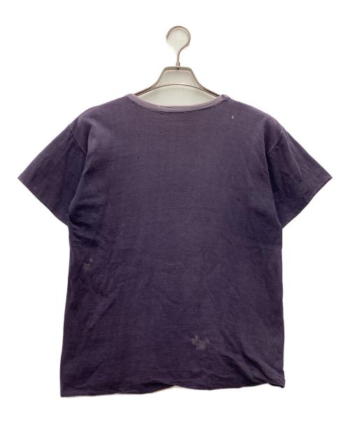 Champion（チャンピオン）Champion (チャンピオン) ランタグリバーシブルTシャツ 推定50’s イエロー×ネイビー サイズ:SIZE 不明の古着・服飾アイテム