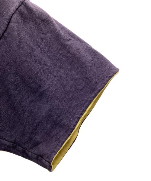 Champion（チャンピオン）Champion (チャンピオン) ランタグリバーシブルTシャツ 推定50’s イエロー×ネイビー サイズ:SIZE 不明の古着・服飾アイテム