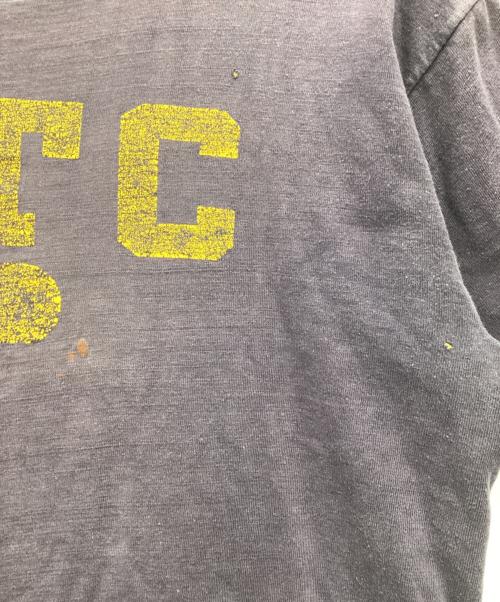 Champion（チャンピオン）Champion (チャンピオン) ランタグリバーシブルTシャツ 推定50’s イエロー×ネイビー サイズ:SIZE 不明の古着・服飾アイテム