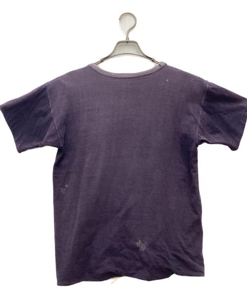 Champion（チャンピオン）Champion (チャンピオン) ランタグリバーシブルTシャツ 推定50’s vintage イエロー×ネイビー サイズ:SIZE 不明の古着・服飾アイテム