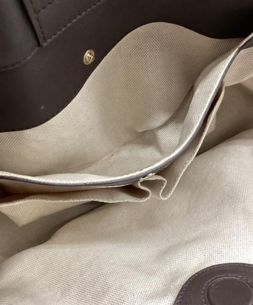 GUCCI（グッチ）GUCCI (グッチ) ハンドバッグ ショッパー バイソン ブラウンの古着・服飾アイテム