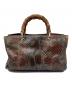 GUCCI (グッチ) ハンドバッグ ショッパー バイソン ブラウン：40000円