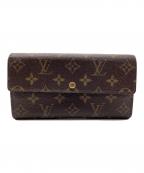LOUIS VUITTONルイ ヴィトン）の古着「ポルト モネ クレディ 長財布 モノグラム」｜ブラウン