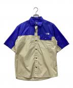 THE NORTH FACEザ ノース フェイス）の古着「半袖シャツ」｜ブルー×ベージュ