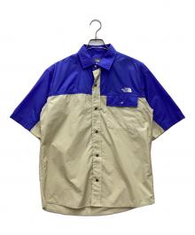 THE NORTH FACE（ザ ノース フェイス）の古着「半袖シャツ」｜ブルー×ベージュ
