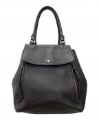 TORY BURCHトリーバーチ）の古着「レザートートバッグ」｜ブラック