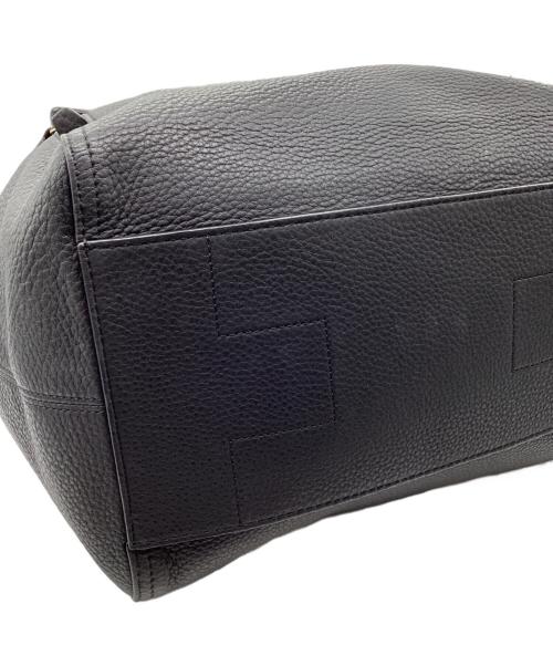 TORY BURCH（トリーバーチ）TORY BURCH (トリーバーチ) レザートートバッグ ブラックの古着・服飾アイテム