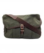 IKENOHATA GINKAWATENイケノハタ ギンカワテン）の古着「ショルダーバッグ」｜オリーブ×ブラウン