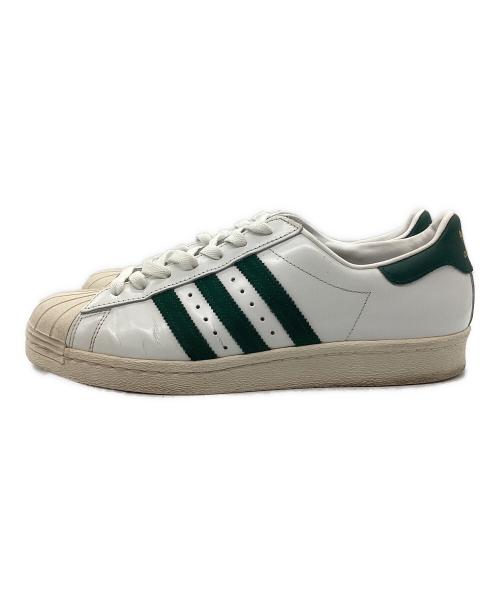 adidas（アディダス）adidas (アディダス) SUPER STAR 80s ローカットスニーカー グリーン×ホワイト サイズ:SIZE 27.5cmの古着・服飾アイテム