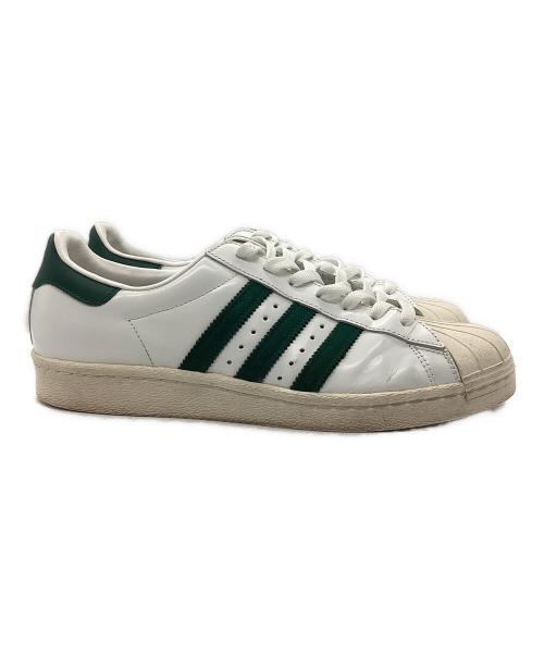 adidas（アディダス）adidas (アディダス) SUPER STAR 80s ローカットスニーカー グリーン×ホワイト サイズ:SIZE 27.5cmの古着・服飾アイテム
