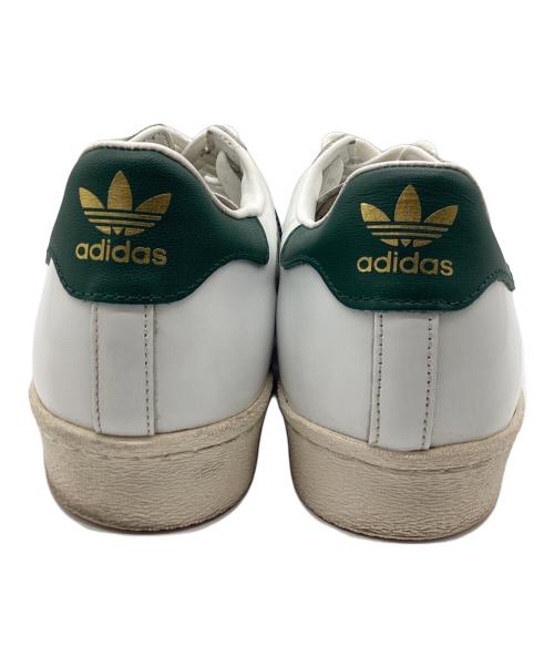 adidas（アディダス）adidas (アディダス) SUPER STAR 80s ローカットスニーカー グリーン×ホワイト サイズ:SIZE 27.5cmの古着・服飾アイテム