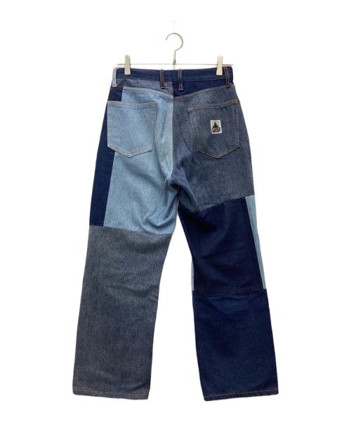 X-LARGE（エクストララージ）X-LARGE (エクストララージ) パッチワークデニムパンツ ブルー×ネイビー サイズ:SIZE 76cm (W30)の古着・服飾アイテム