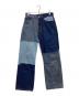 X-LARGE（エクストララージ）の古着「パッチワークデニムパンツ」｜ブルー×ネイビー