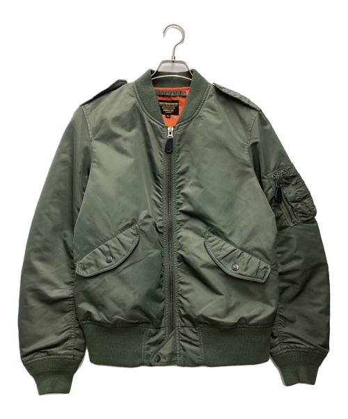 AVIREX（アヴィレックス）AVIREX (アヴィレックス) フライトジャケット グリーン サイズ:SIZE XLの古着・服飾アイテム