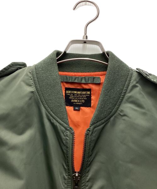 AVIREX（アヴィレックス）AVIREX (アヴィレックス) フライトジャケット グリーン サイズ:SIZE XLの古着・服飾アイテム