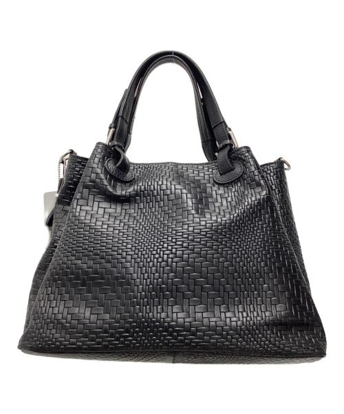 MODE FOURRURE（モードフルーレ）MODE FOURRURE (モードフルーレ) レザーハンドバッグ ブラックの古着・服飾アイテム