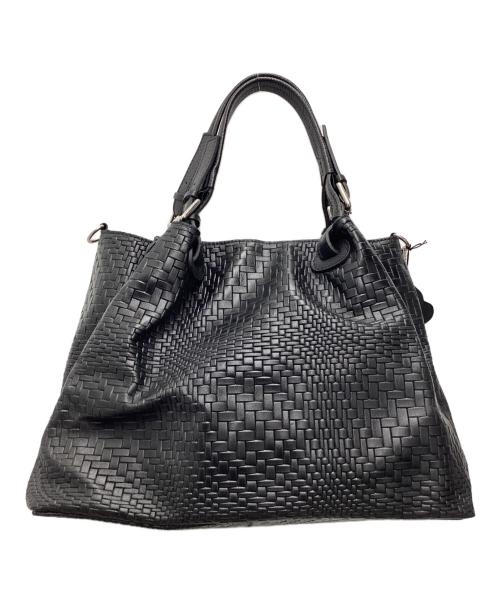 MODE FOURRURE（モードフルーレ）MODE FOURRURE (モードフルーレ) レザーハンドバッグ ブラックの古着・服飾アイテム