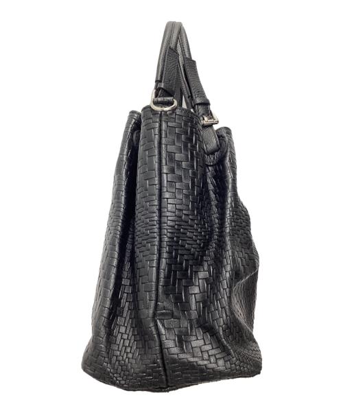 MODE FOURRURE（モードフルーレ）MODE FOURRURE (モードフルーレ) レザーハンドバッグ ブラックの古着・服飾アイテム