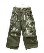 HERILL×URBS別注ヘリル×）の古着「ダックスプラッシュパンツ」｜オリーブ