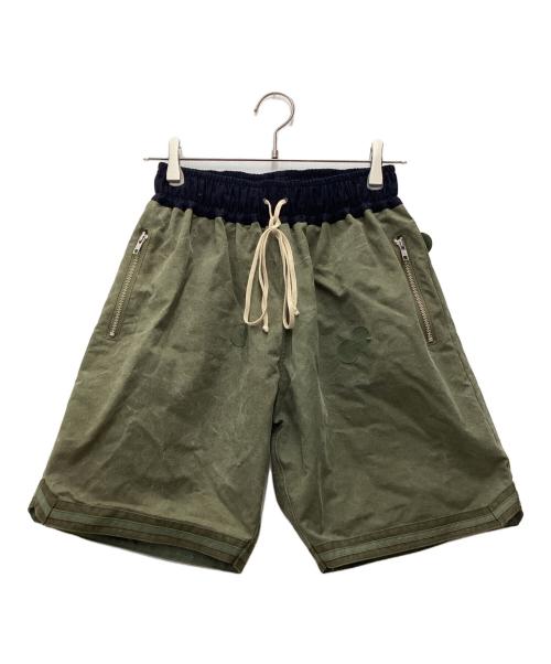 US ARMY（ユーエスアーミー）US ARMY (ユーエスアーミー) ハーフパンツ US軍 テント生地 再構築品 オリーブ サイズ:SIZE Freeの古着・服飾アイテム