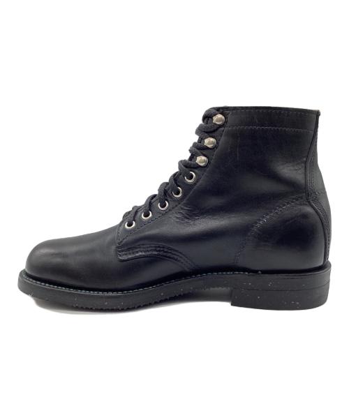 CHIPPEWA（チペワ）CHIPPEWA (チペワ) レースアップブーツ ビブラムソール ブラック サイズ:SIZE 25.7cmの古着・服飾アイテム