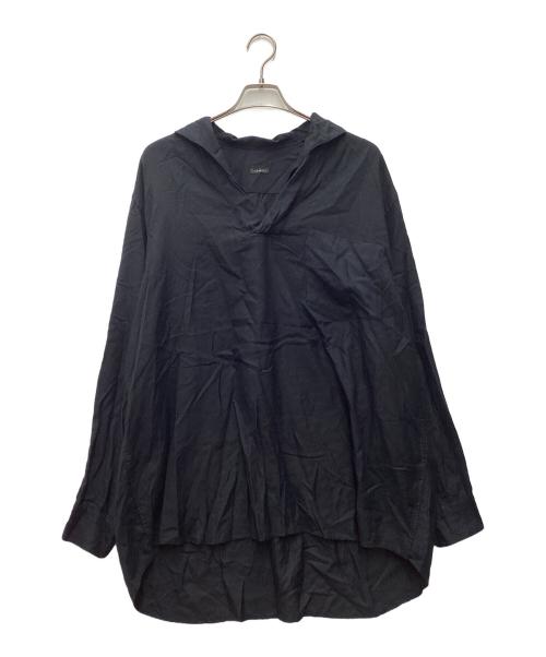 COMOLI（コモリ）COMOLI (コモリ) シルクネル スキッパーシャツ ブラック サイズ:SIZE 3の古着・服飾アイテム