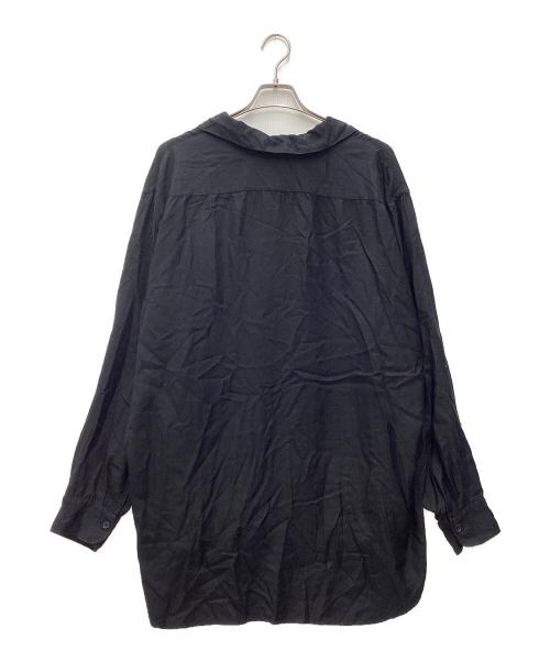 COMOLI（コモリ）COMOLI (コモリ) シルクネル スキッパーシャツ ブラック サイズ:SIZE 3の古着・服飾アイテム