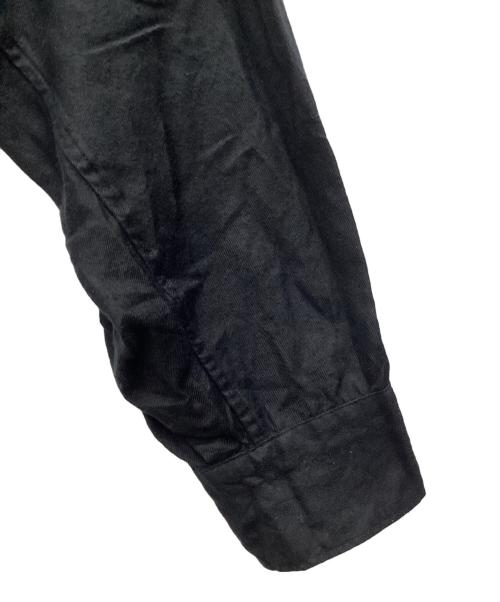 COMOLI（コモリ）COMOLI (コモリ) シルクネル スキッパーシャツ ブラック サイズ:SIZE 3の古着・服飾アイテム