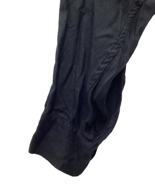 COMOLI（コモリ）COMOLI (コモリ) シルクネル スキッパーシャツ ブラック サイズ:SIZE 3の古着・服飾アイテム