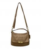 COACHコーチ）の古着「レザーショルダーバッグ クリスティン」｜ベージュ