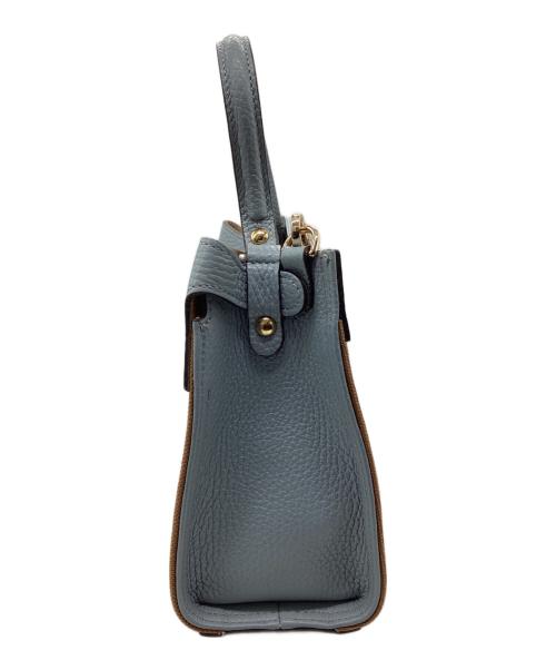 BARNEYS NEWYORK（バーニーズ・ニューヨーク）BARNEYS NEWYORK (バーニーズ・ニューヨーク) ショルダーバッグ ベージュ×スカイブルーの古着・服飾アイテム