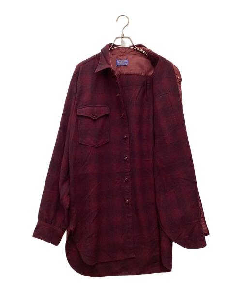 PENDLETON（ペンドルトン）PENDLETON (ペンドルトン) 長袖シャツ 50S VINTAGE レッド サイズ:SIZE 16.5の古着・服飾アイテム