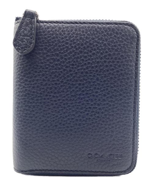 COACH（コーチ）COACH (コーチ) ラウンドジップ2つ折り財布 ネイビーの古着・服飾アイテム