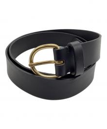 IL BISONTE（イル ビゾンテ）の古着「レザーベルト」｜ブラック