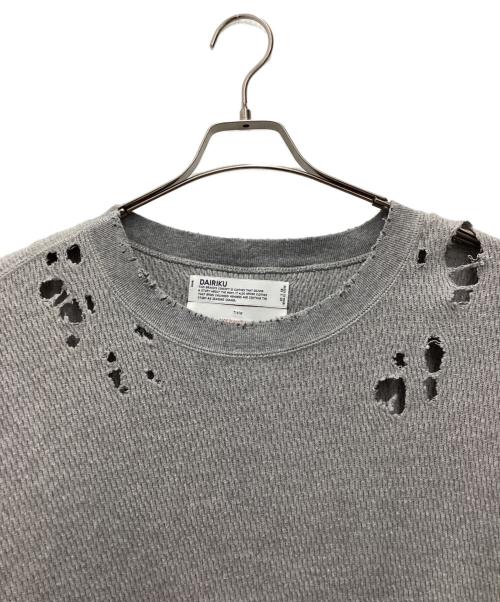 DAIRIKU（ダイリク）DAIRIKU (ダイリク) ダメージ加工ソフトサーマルTシャツ グレー サイズ:SIZE Mの古着・服飾アイテム