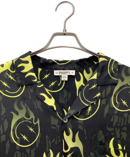 PHIPPS（フィップス）PHIPPS (フィップス) 半袖シャツ ブラック サイズ:SIZE Lの古着・服飾アイテム