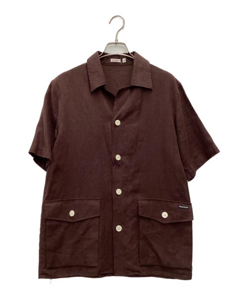 DRESSTERIOR（ドレステリア）DRESSTERIOR (ドレステリア) オープンカラープエルトリコシャツ 半袖シャツ ブラウン サイズ:SIZE Mの古着・服飾アイテム