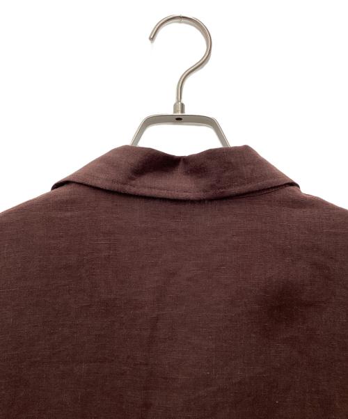 DRESSTERIOR（ドレステリア）DRESSTERIOR (ドレステリア) オープンカラープエルトリコシャツ 半袖シャツ ブラウン サイズ:SIZE Mの古着・服飾アイテム