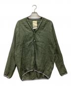 KIMURA×ALBINIキムラ×アルビニ）の古着「Convertible Collar Shirt H/S 長袖シャツ」｜オリーブ