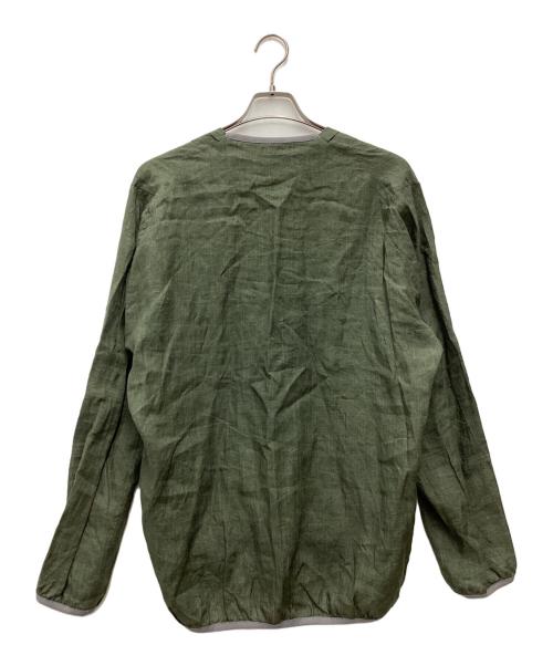 KIMURA（キムラ）KIMURA (キムラ) ALBINI (アルビニ) Convertible Collar Shirt H/S 長袖シャツ オリーブ サイズ:SIZE 4の古着・服飾アイテム